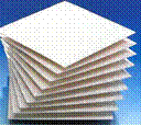 Plaques de filtration clarifiantes V8, dimensions 40 x 40 cm, paquet de 25 unités