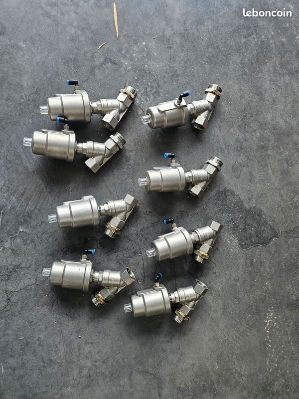 Vanne siège incliné pneumatique DN20